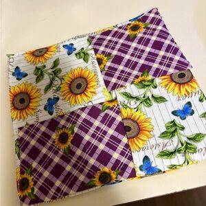 Handmade Sunflower Patchwork Coaster/ Hot Pad